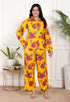 Yellow Floral  Shirt Style Co-ord Set
